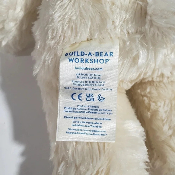 Build A Bear Stuffed Animal Cream Colored Teddy Lil Pudding 15". - Picture 5 of 6